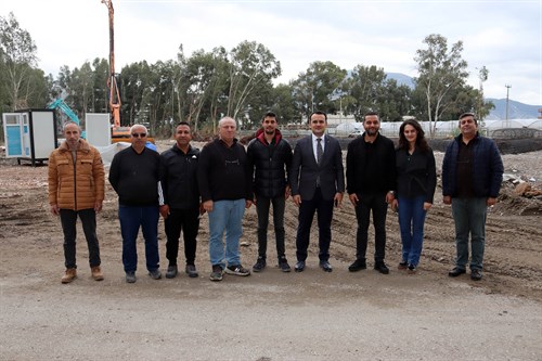 Kaymakamımız Musa Kazım ÇELİK, KYK Öğrenci Yurdu İnşaatını Ziyaret Ederek İncelemelerde Bulundu